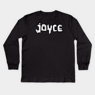 Irish Writer Name: Joyce in Handwriting Kids Long Sleeve T-Shirt